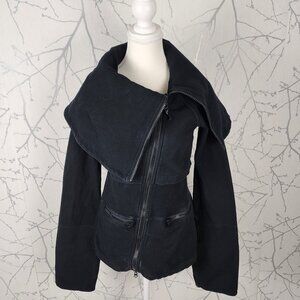 Lululemon Black French Terry Full Zip Over The Top Jacket